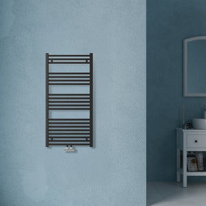 Grzejnik Łazienkowy Drabinkowy D50 - Czarny - 1188x600mm, Designerski grzejnik w nowoczesnej łazience od Lazzarini