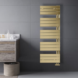 Grzejnik Łazienkowy Dekoracyjny Nowoczesny - Szczotkowane złoto - 1430x500mm, Designerski grzejnik w nowoczesnej łazience