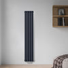 Grzejnik Dekoracyjny Pionowy - Owalny Kolumnowy Antracytowy - 1600x236mm, grzejnik w sypialni firmy Heissmann