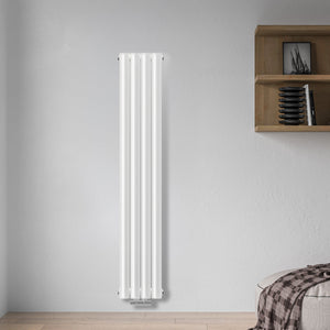 Grzejnik Dekoracyjny Pionowy - Owalny Kolumnowy Biały - 1600x236mm, grzejnik dekoracyjny w sypialni