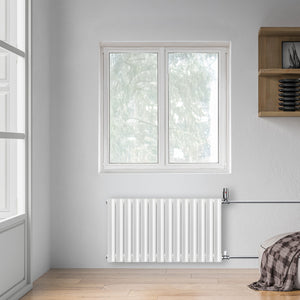 Grzejnik Dekoracyjny - Owalny Kolumnowy Biały - 545x826mm, grzejnik w sypialni firmy Heissmann