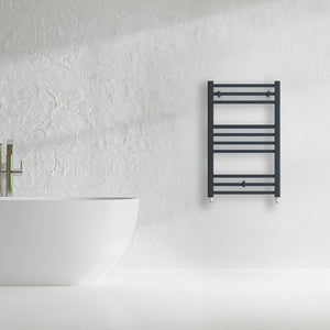 Grzejnik Łazienkowy Drabinkowy - Antracyt - 800x500mm, Designerski grzejnik w nowoczesnej łazience od Lazzarini
