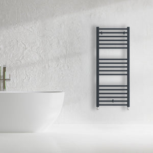 Grzejnik Łazienkowy Drabinkowy - Antracyt - 1200x500mm, Designerski grzejnik w nowoczesnej łazience od Lazzarini