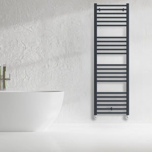 Grzejnik Łazienkowy Drabinkowy - Antracyt - 1600x500mm, Designerski grzejnik w nowoczesnej łazience od Lazzarini