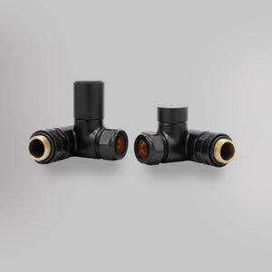 Zawór Dwupaliwowy - Czarny, dekoracyjne zawory grzejnikowe Mandelli - gładkie tło