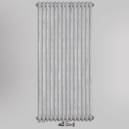 Grzejniki Żeberkowe Pokojowe Dekoracyjne - Srebro Szczotkowane