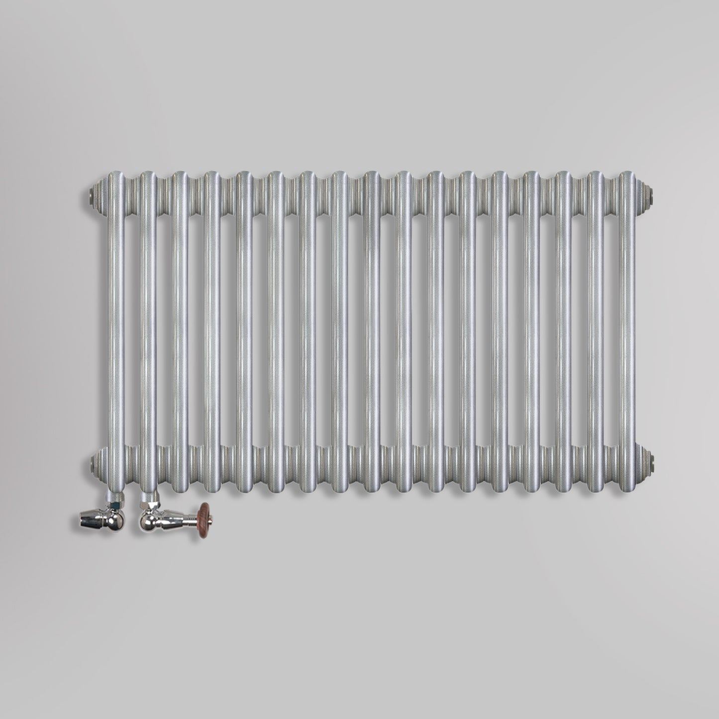 Grzejniki Żeberkowe Pokojowe Dekoracyjne - Srebro Szczotkowane