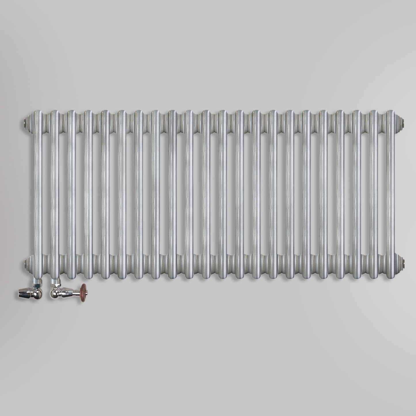 Grzejniki Żeberkowe Pokojowe Dekoracyjne - Srebro Szczotkowane
