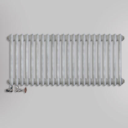 Grzejniki Żeberkowe Pokojowe Dekoracyjne - Srebro Szczotkowane