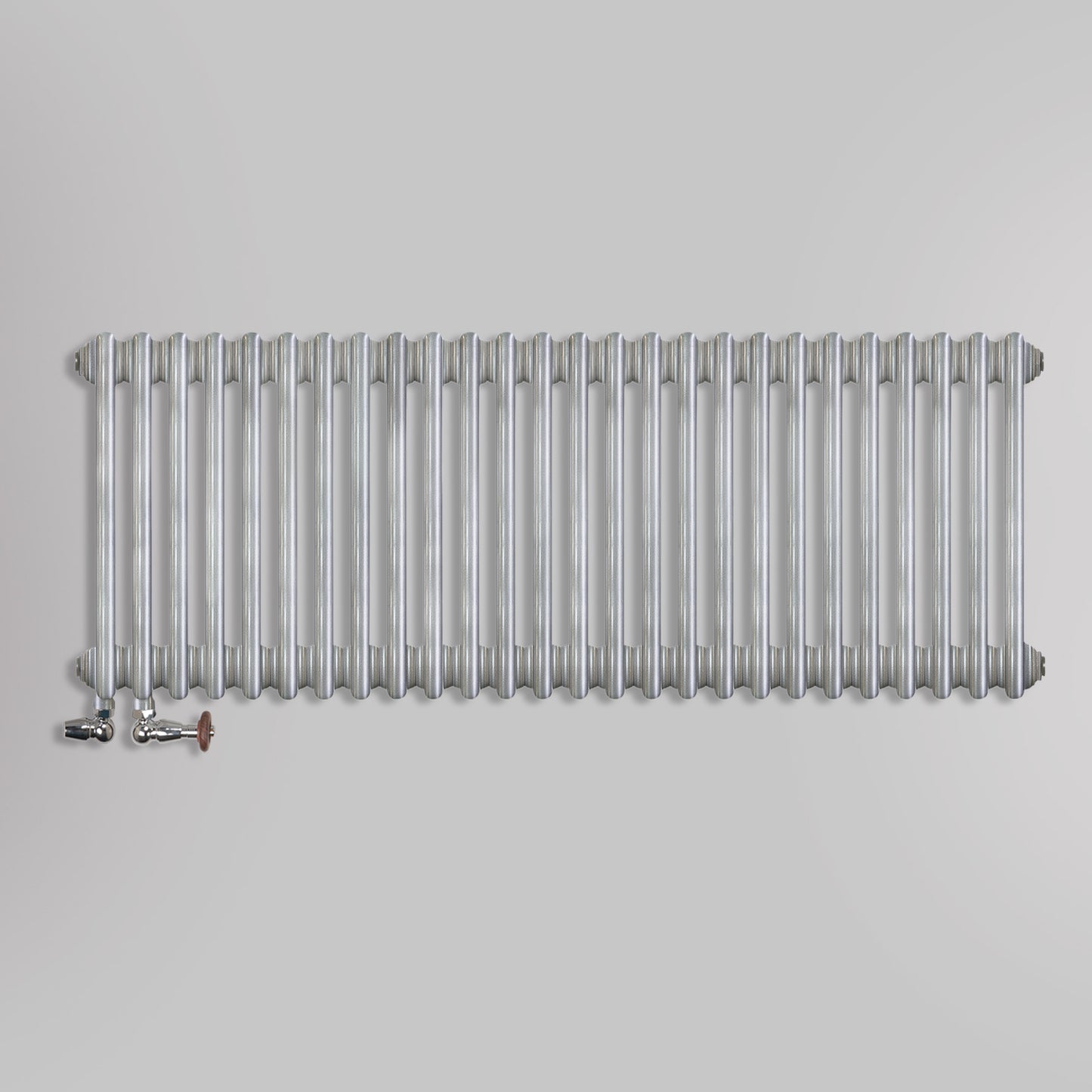 Grzejniki Żeberkowe Pokojowe Dekoracyjne - Srebro Szczotkowane