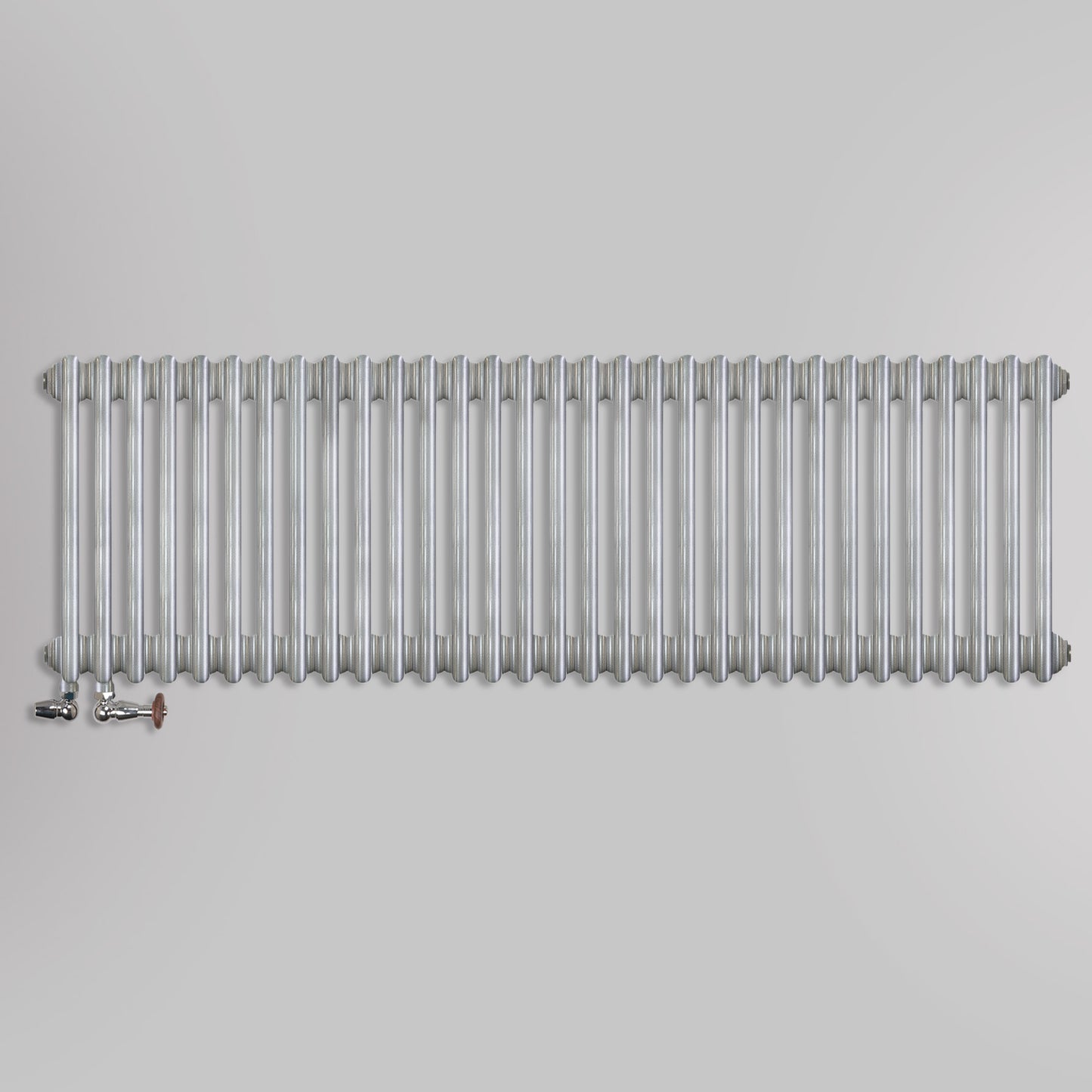 Grzejniki Żeberkowe Pokojowe Dekoracyjne - Srebro Szczotkowane