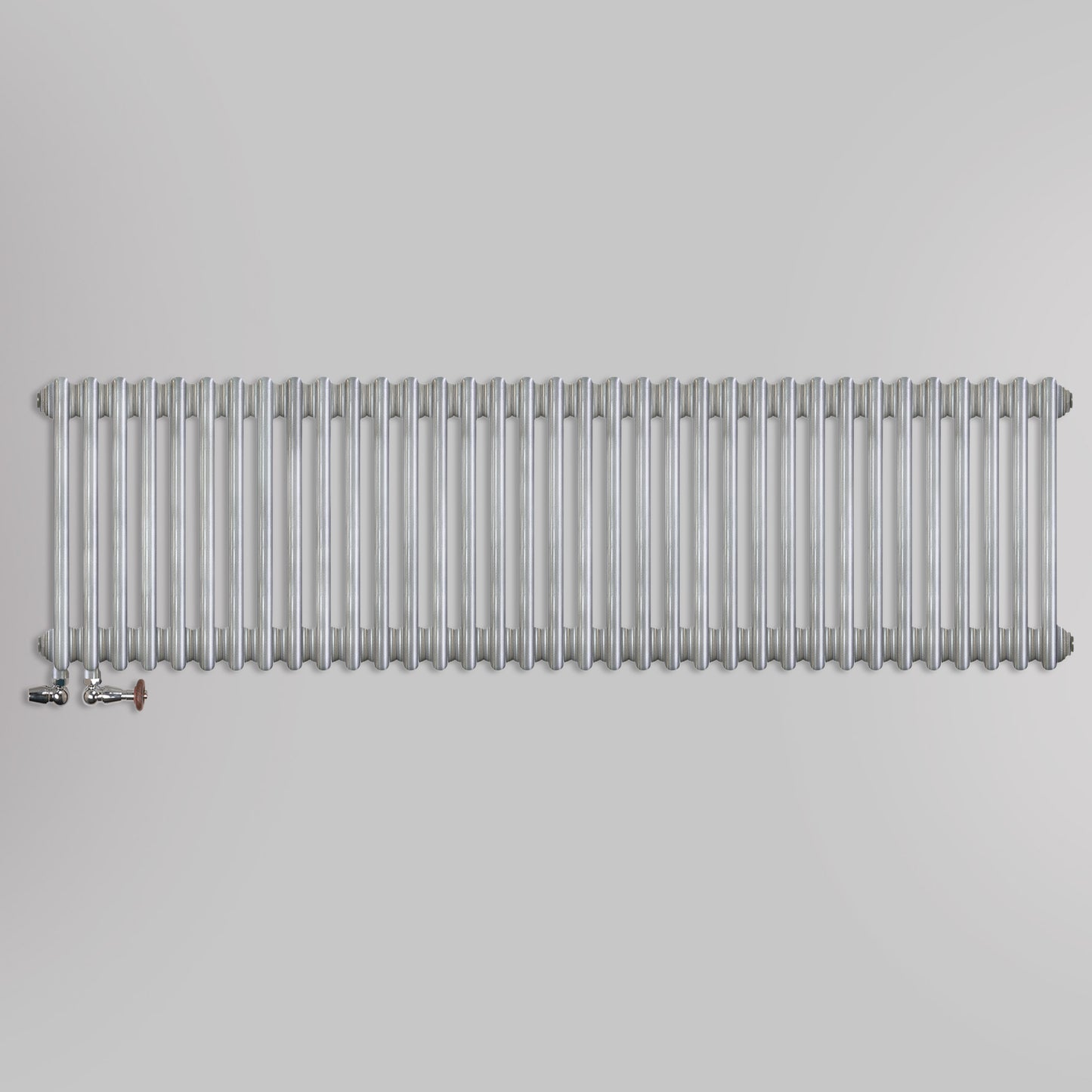 Grzejniki Żeberkowe Pokojowe Dekoracyjne - Srebro Szczotkowane