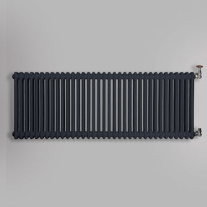 Grzejnik Dekoracyjny Żeberkowy - 2 Kolumnowy Antracytowy - 576x1595mm, gładkie tło firmy Empire