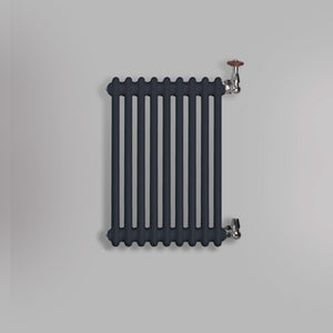 Grzejnik Dekoracyjny Żeberkowy - 2 Kolumnowy Antracytowy - 576x425mm, gładkie tło firmy Empire