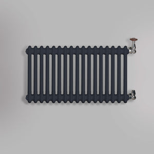 Grzejnik Dekoracyjny Żeberkowy - 3 Kolumnowy Antracytowy - 426x785mm, gładkie tło firmy Empire