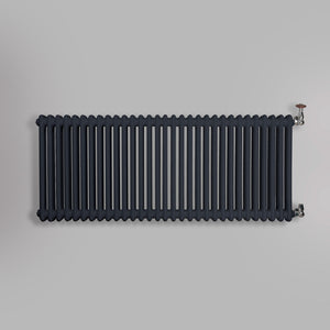 Grzejnik Dekoracyjny Żeberkowy - 3 Kolumnowy Antracytowy - 576x1415mm, gładkie tło firmy Empire