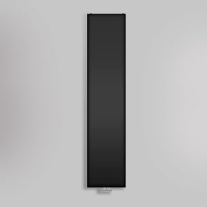Grzejnik Dekoracyjny Pionowy - Płaski Panelowy Czarny - 1800x400mm, gładkie tło