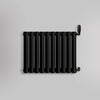 Grzejnik Dekoracyjny - Owalny Kolumnowy Czarny - 545x590mm, gładkie tło