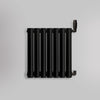 Grzejnik Dekoracyjny - Owalny Kolumnowy Czarny - 545x410mm, gładkie tło