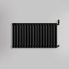 Grzejnik Dekoracyjny - Owalny Podwójny Kolumnowy Czarny - 660x1003mm, gładkie tło
