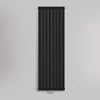 Grzejnik Pionowy Ozdobny - Podwójny Panelowy Czarny - 1800x560mm, gładkie tło