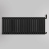 Grzejnik Ozdobny - Podwójny Panelowy Czarny - 560x1400mm, gładkie tło