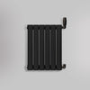 Grzejnik Ozdobny - Podwójny Panelowy Czarny - 560x420mm, gładkie tło