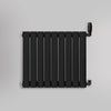 Grzejnik Ozdobny - Podwójny Panelowy Czarny - 560x630mm, gładkie tło
