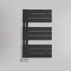 Grzejnik Łazienkowy Dekoracyjny Nowoczesny - Czarny - 830x500mm, gładkie tło firmy Lazzarini