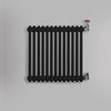 Grzejnik Dekoracyjny Żeberkowy - 2 Kolumnowy Czarny - 576x605mm, gładkie tło firmy Empire