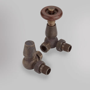 Zawór Termostatyczny Trójosiowy Tradycyjny - Brązowy, dekoracyjne zawory grzejnikowe Mandelli - gładkie tło