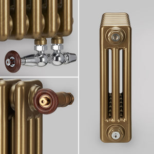 Grzejnik ozdobny żeberkowy Antyczny brąz – elegancki grzejnik dekoracyjny do salonu