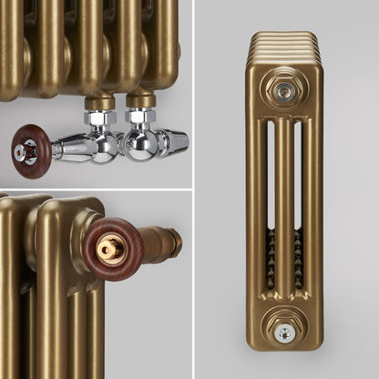 Grzejnik ozdobny żeberkowy Antyczny brąz – elegancki grzejnik dekoracyjny do salonu